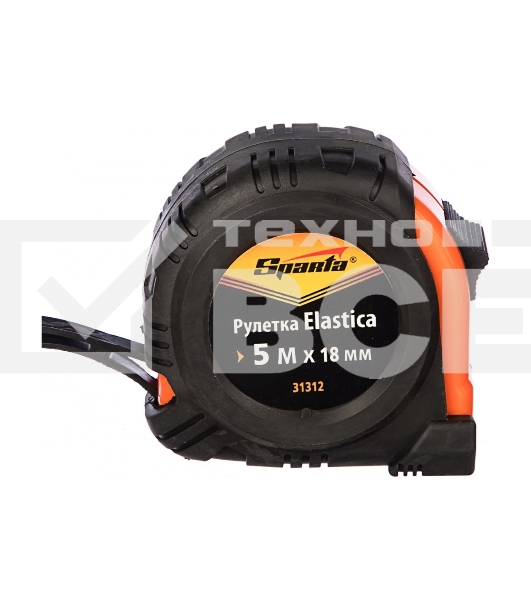 Рулетка SPARTA 31312  elastica 5 мх18мм обрезиненный корпус