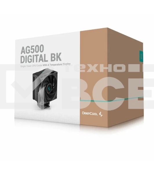 Кулер DEEPCOOL AG500 DIGITAL черный 120мм алюминий+медь 1950rpm 29.4db 4-pin 240W 158мм