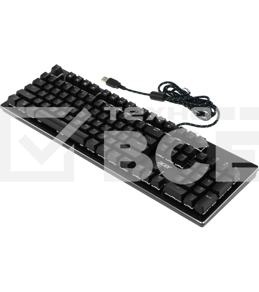 Клавиатура Acer OKW127 проводная, USB, черный