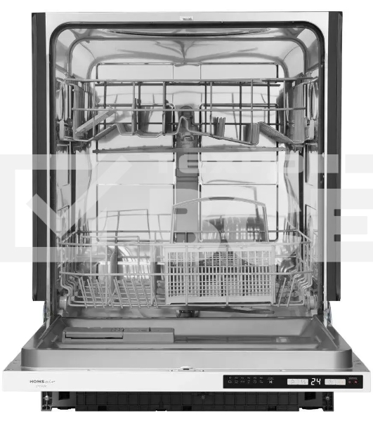 Встраиваемая посудомоечная машина HOMSair DW66M полноразмерная, полновстраиваемая, загрузка 12 комплектов