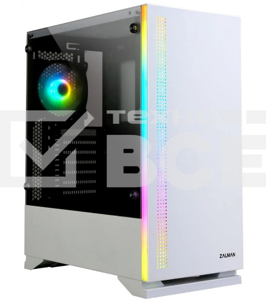 Компьютерный корпус ZALMAN S5, ATX, WHITE, WINDOW, 2xCOMBO (3.5