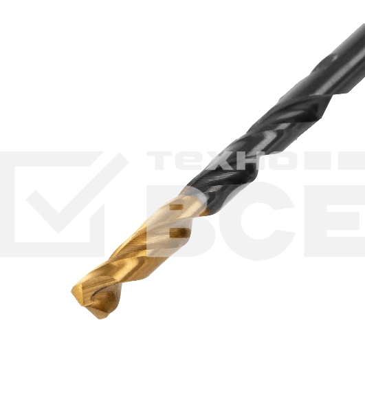 Сверло по металлу Denzel 4,2 мм, HSS-Tin, Golden Tip, 10 шт.