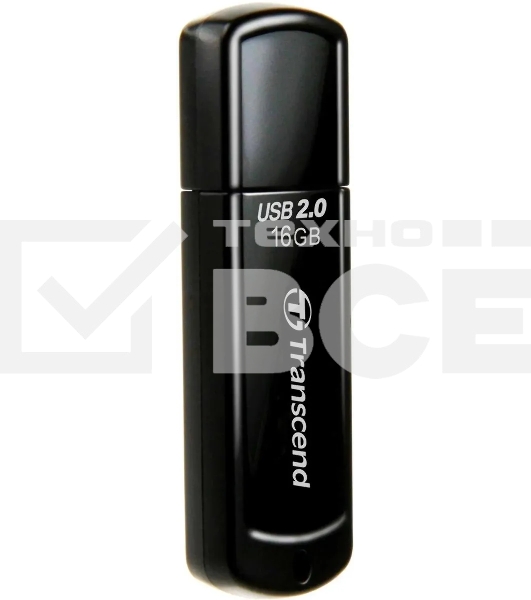Флешка USB Transcend JetFlash 350 (TS16GJF350), 16Gb, USB 2.0, R/W 15/7, черный