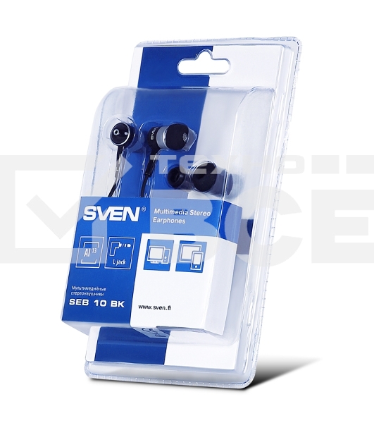 Наушники проводные внутриканальные SVEN E-10 BK (черный)