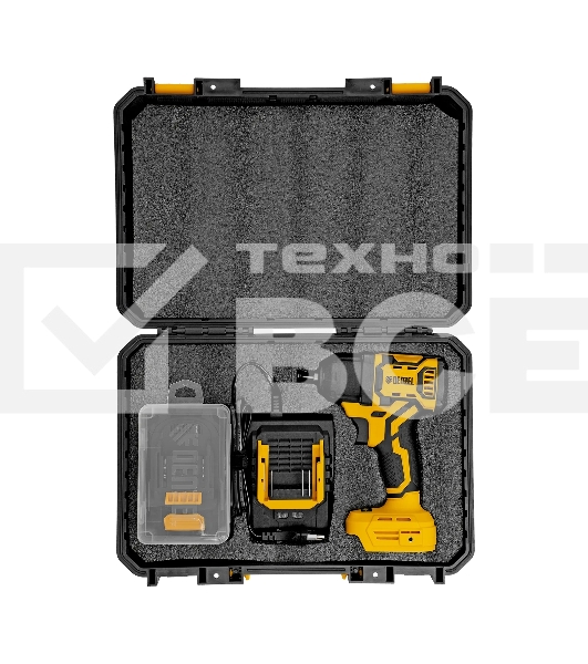 Гайковерт ударный аккумуляторный бесщет. Denzel CIWH-BL-20-500, Li-Ion, 20 В