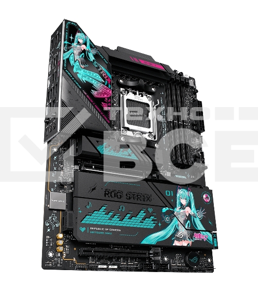 Материнская плата ASUS ROG STRIX X870E-H GAMING MIKU AM5 ATX 4xDDR5 2xPCIEx16 4xM.2 3xUSB-C HDMI 5GLAN Wi-Fi 7 