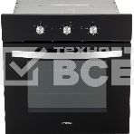 Духовой шкаф электрический Hyundai HEO 6630 BG черный, встраиваемый, фото 1