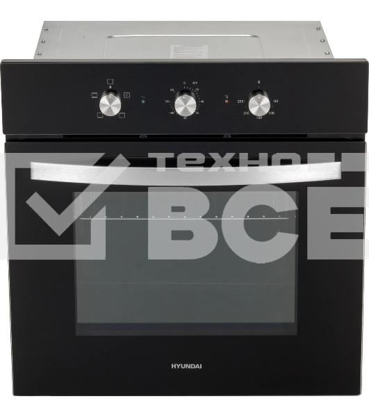 Духовой шкаф электрический Hyundai HEO 6630 BG черный, встраиваемый