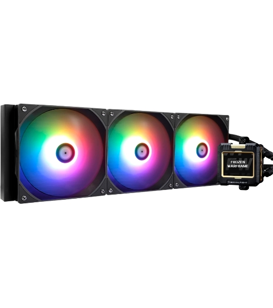Водяное охлаждение для процессора Thermalright Frozen Warframe 420 ARGB (420мм, LED, Black, ARGB/Fans: 3x140мм, 88.7CFM, 29.8dBA, 1750RPM/Pump height 60мм, 23dBA, 3000RPM, Rad thickness 27мм/S: 1851, 1700, 1200, 115X, 2011, 2066, AM5, AM4)