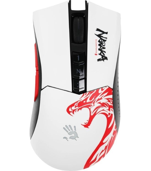 Мышь беспроводная A4Tech Bloody R90 Plus Naraka белый, 5000 dpi, радиоканал, USB, кнопки - 8