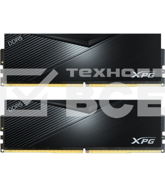 Оперативная память XPG Lancer, DDR5, 64GB (2x32GB), 6400MHz, CL32, с радиаторами, чёрный