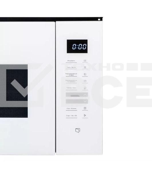 Микроволновая печь встраиваемая DeLonghi DMO 25BB ROMA белый, 25 л, 1450 Вт, переключатели - сенсор