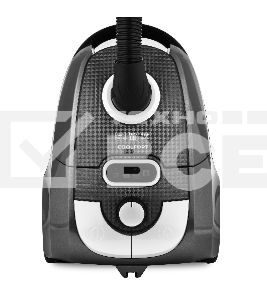 Пылесос Coolfort CF-3041 (MC) черный/серый, мощность всасывания 450 Вт, уборка сухая, пылесборник мешок 3 л.