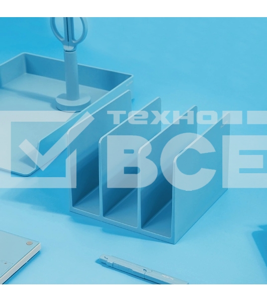 Подставка-ограничитель для книг Deli NS006BLUE Nusign 162x162x122мм синий