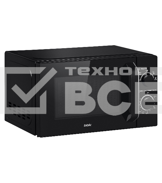 Микроволновая печь BBK 20MWS-760M/B черный, 20 л, 700 Вт, поворотный мехинизм