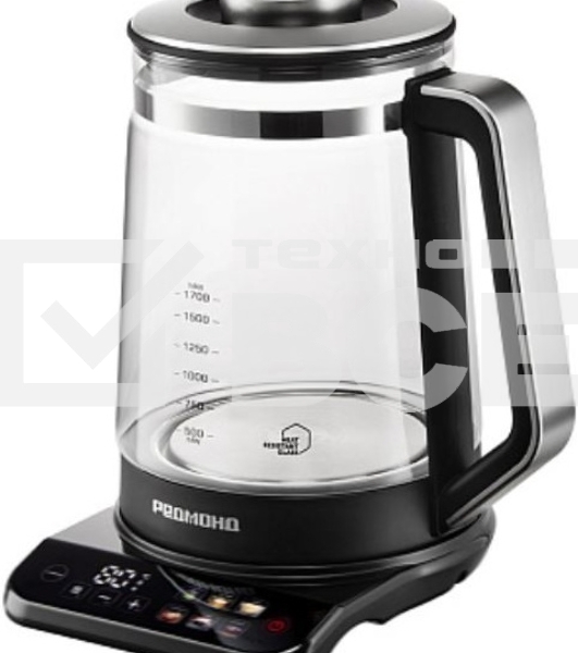 Чайник электрический Redmond KG220 1.7л. 2200 Вт, черный/хром