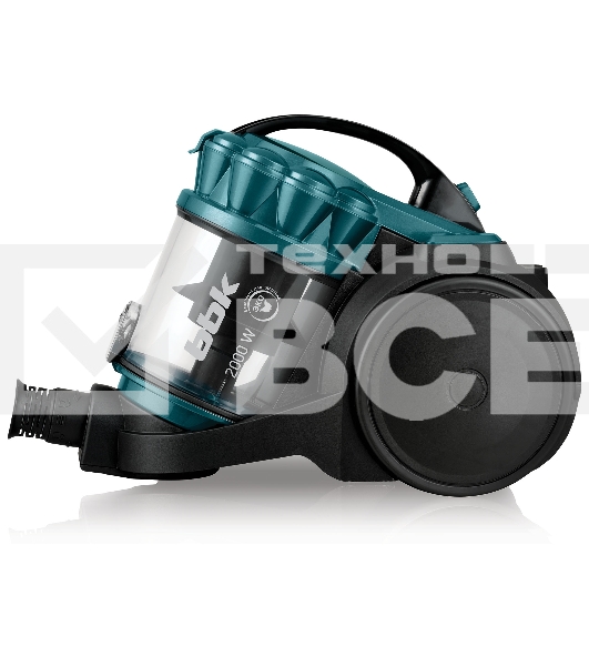Пылесос BBK BV1505 черный/изумрудный, 350/2000 Вт, уборка сухая, пылесборник контейнер 2 л