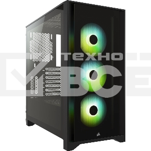 Компьютерный корпус Corsair iCUE 4000X RGb CC-9011204-WW Tempered Glass Mid-Tower, Black