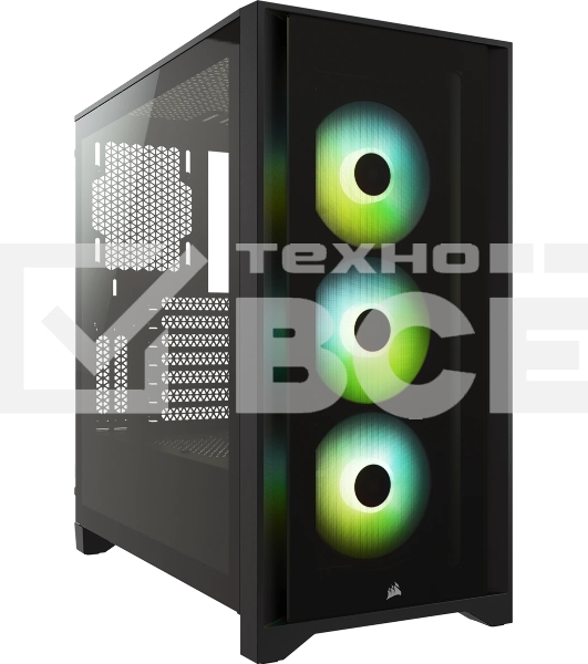 Компьютерный корпус Corsair iCUE 4000X RGb CC-9011204-WW Tempered Glass Mid-Tower, Black