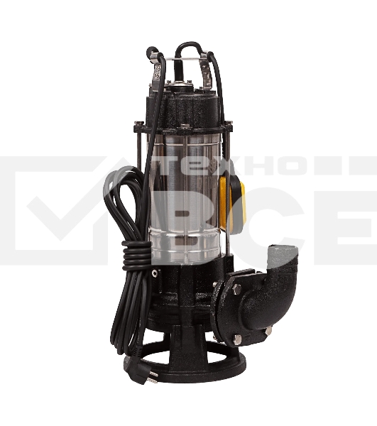 Фекальный насос Denzel FP1800-KS, 1800 Вт, напор 17 м, 26000 л/ч, нож-измельчитель 99806