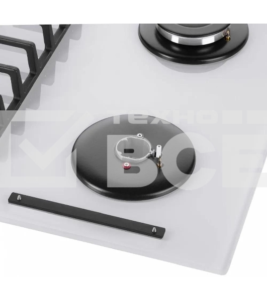 Газовая варочная панель Maunfeld EGHG.64.63CW/G, 4 конфорки, закаленное стекло, белый