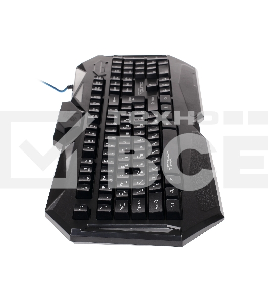 Комплект клавиатура+мышь Qumo Spirit of Wisdom проводной, USB, 2400 DPI, чёрный