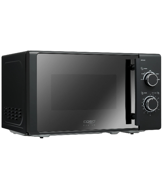 Микроволновая печь CASO M 20 EASY зеркальный/черный, 20 л, 700 Вт, переключатели - поворотный механизм