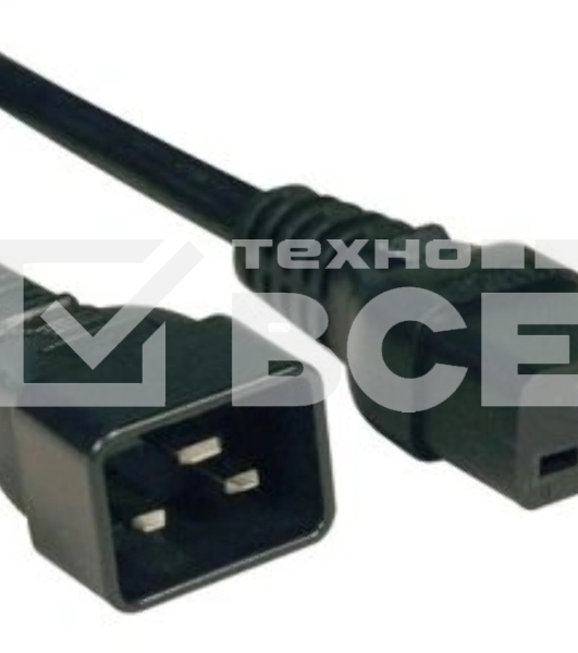Кабель Hyperline PWC-IEC19-IEC20-3.0-BK Кабель питания IEC 320 C19 - IEC 320 C20 (3x1.5), 3 м