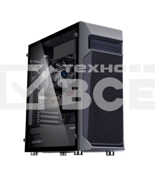 Компьютерный корпус ZALMAN Z1 PLUS, ATX, BLACK, WINDOW, 1x5.25