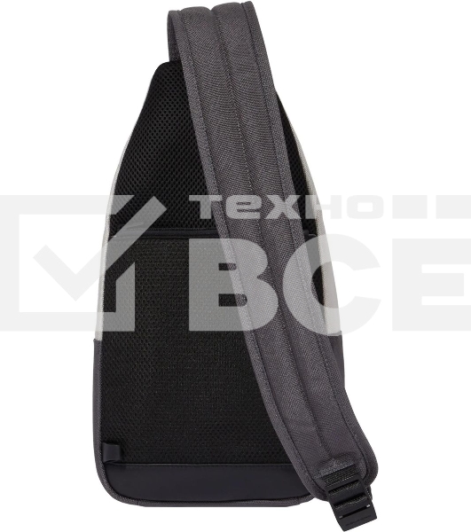 Рюкзак слинг мужской Piquadro Brief2 Special CA4536BR2S/GRN, нейлон/натур.кожа, серый/черный