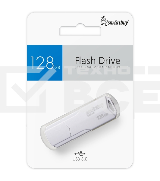 Флешка USB 3.1 Smartbuy 128Gb CLUE белый
