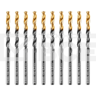 Сверло по металлу Denzel 4,2 мм, HSS-Tin, Golden Tip, 10 шт.