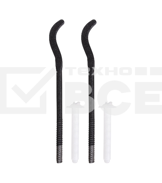 Комплект плоских кронштейнов Royal Thermo с дюбелями 7,2х170мм, черные