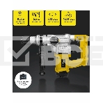 Перфоратор, 1050Вт, патрон SDS-PLUS, диаметр сверления 30мм, KOLNER KRH 1050С, 3 режима, энергия удара 5,5Дж, число оборотов на холостом ходу 800об/мин, число ударов 4200уд/мин, кабель 2м, глубинометр (набор оснастки, кейс), фото8