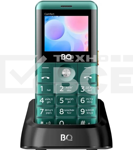 Мобильный телефон BQ 2006 Comfort зеленый/черный