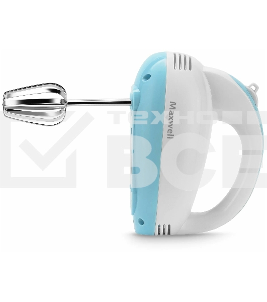 Миксер Maxwell MW-1360(W) Мощность 300 Вт.5 скорост. режимов.Номинальная потребляемая мощность 120 В