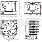 Кулер ID-COOLING SE-226-XT черный 120мм алюминий+медь 1800rpm 35db 4-pin 250W 154мм, фото8