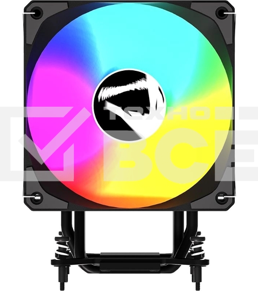 Кулер Aerocool / Formula Ice Burg EX ARPW 6P ARGB черный 120мм алюминий+медь 1600rpm 34db 4-pin 220W 155мм