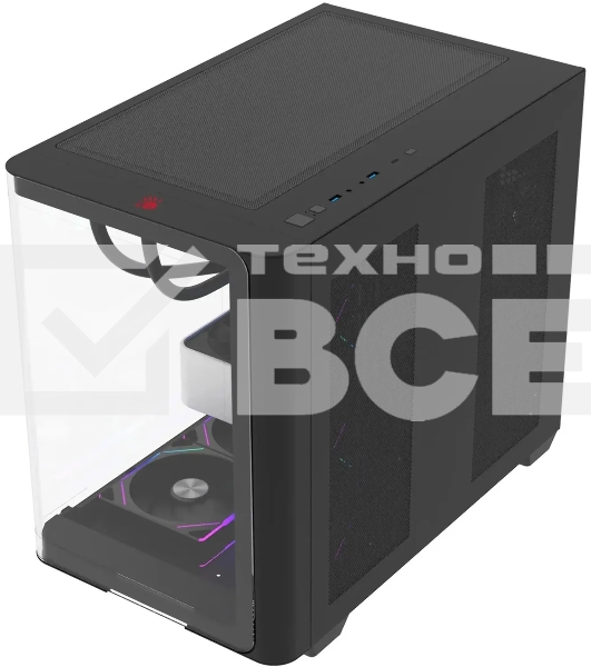 Компьютерный корпус Bloody BD-CC113 черный без БП ATX 10x120мм 2xUSB 3.0 audio bott PSU