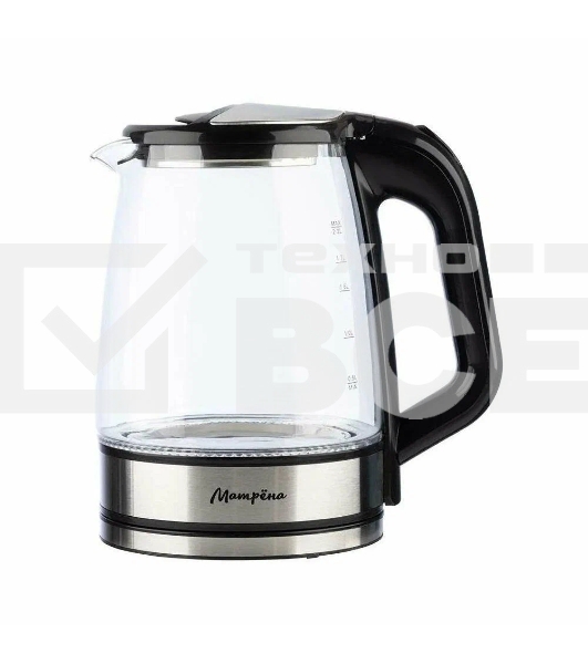 Чайник электрический Матрена MA-155 2,2л, стекло, черный (105230)