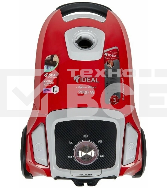 Пылесос IDEAL VC-2000 красный, 450/2000 Вт, уборка сухая, пылесборник мешок 2.3 л
