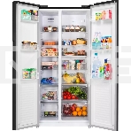 Холодильник Maunfeld MFF177NFB Slim Inverter черный двухкамерный 352/198л морозилка слева, No Frost, Side by Side, фото2