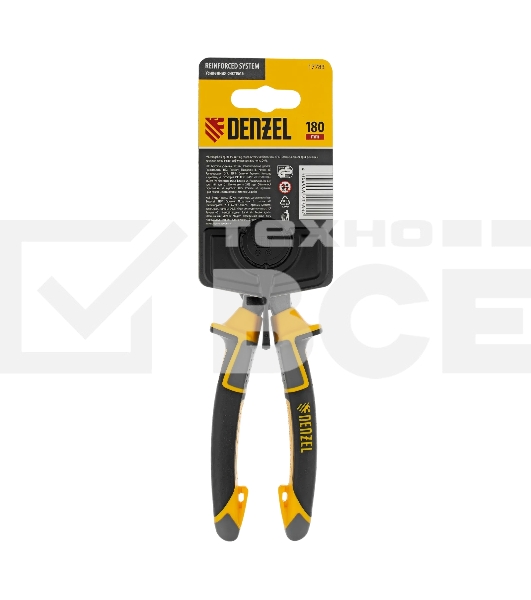 Бокорезы усиленные Denzel 180 мм, трехкомпонентные рукоятки