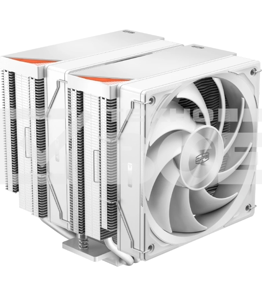 Кулер для процессора PCCooler RZ620 WH (260W, 4-pin PWM, 158мм, Al/Cu, 6x6мм, 2x120мм, 86.73CFM, 32dBA, 1800RPM, S: 1851/1700/1200/115X, AM5/AM4, белый)