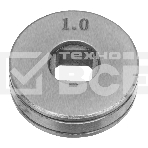 Подающий ролик Denzel V профиль под стальную проволоку 0,8-1 мм, посадка квадрат, 2 шт, фото6