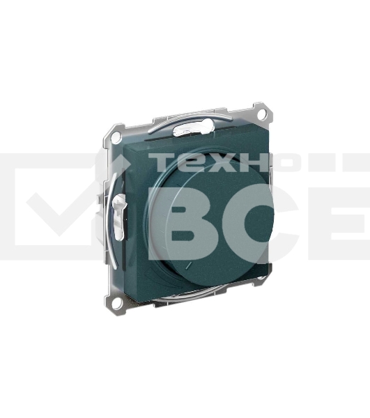 Светорегулятор (диммер) AtlasDesign повор-нажим, LED, RC, 400 Вт, мех., изумруд