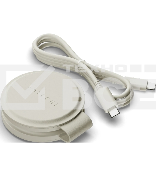 Переносное зарядное устройство Satechi Qi2 OntheGo 2-in-1 Wireless Charger, песочный