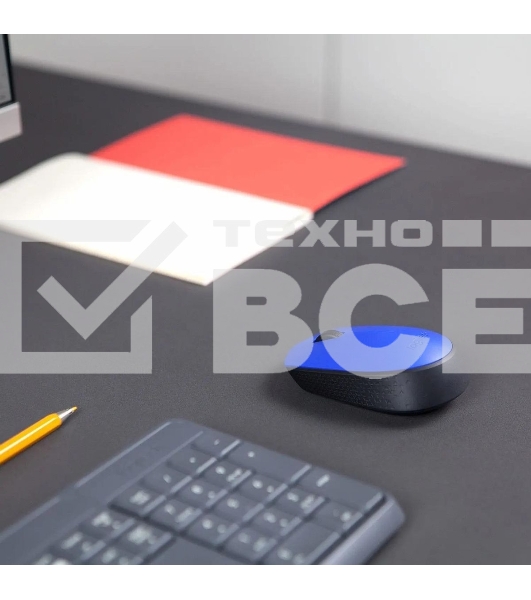 Мышь беспроводная Logitech M171 синий, 1000 dpi, радиоканал, USB, кнопки - 3
