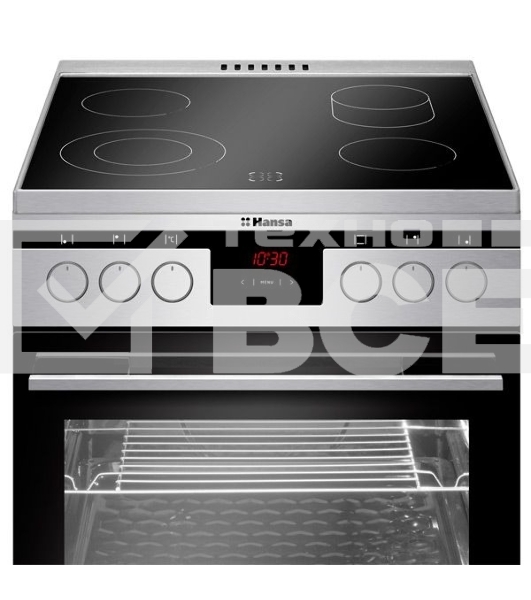 Плита электрическая Hansa FCCX58225 серебристый, конфорок 4 шт, духовка 65 л, 50 см x 85 см x 60 см