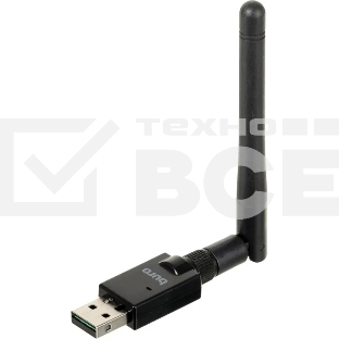 Адаптер USB Buro Bluetooth 5.0+EDR class 1 100м черный